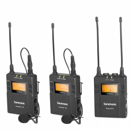Saramonic UwMic9 Kit 2 (RX9 + TX9 + TX9) - zestaw bezprzewodowy audio, 2x nadajnik + odbiornik