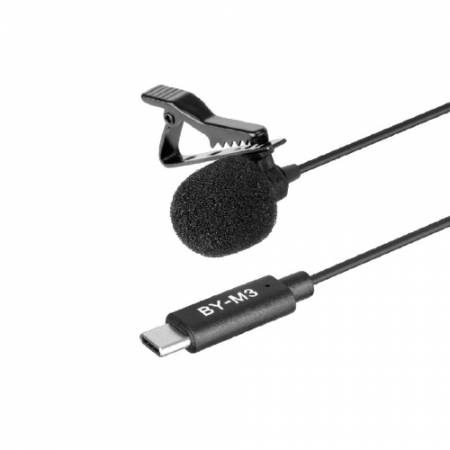 BOYA BY-M3 - mikrofon krawatowy ze złączem USB-C