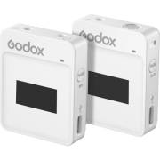 Godox MoveLink II M2 - mikroport, bezprzewodowy system audio 2.4GHz, jack 3.5mm, biały