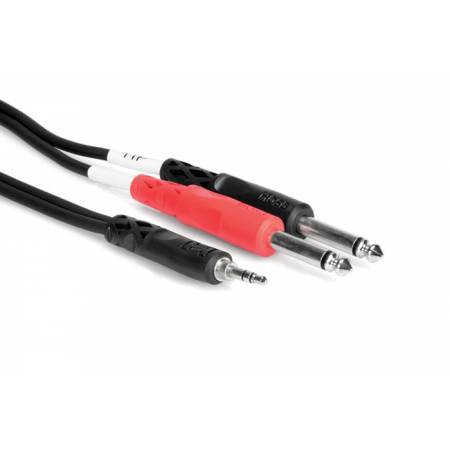 HOSA CMP-153 - kabel (2x wtyk TS 6.35mm - 1x wtyk TRS 3.5) długość 0.9m
