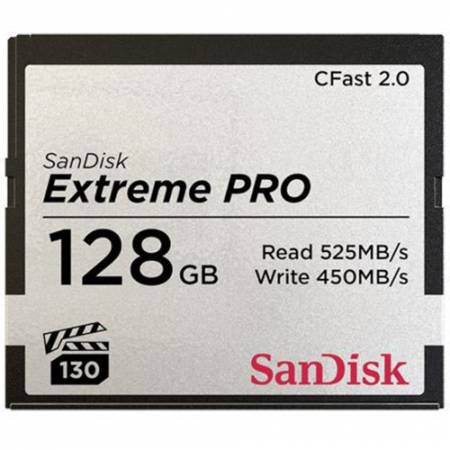 SanDisk CFAST 2.0 SDCFSP-128G-G46D - KARTA EXTREME PRO CF 128 GB 525MB/s VPG130
